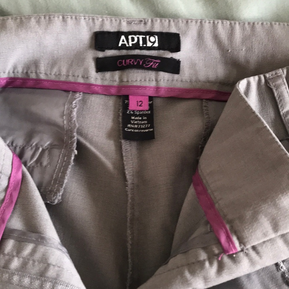 Apt 9 curvy fit gray slacks
